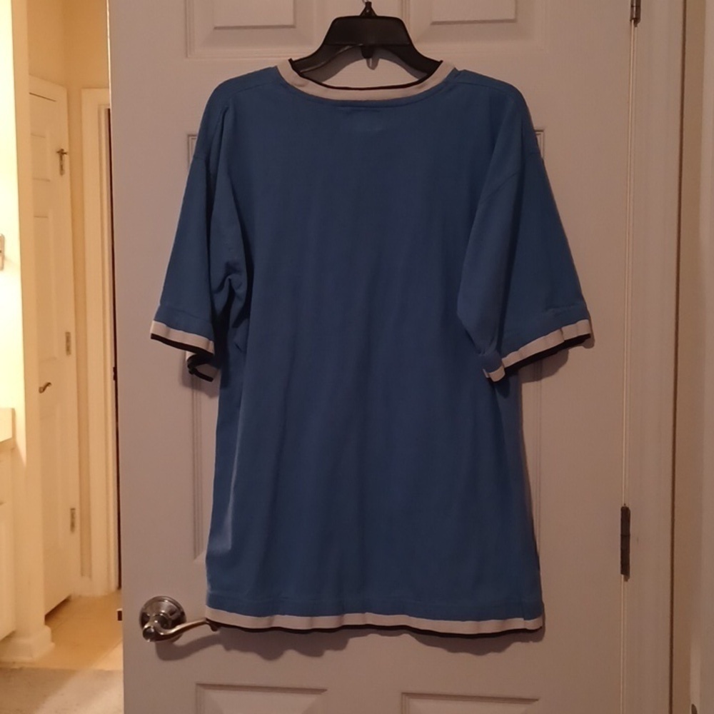 -- 212NYC Blue and White Top Men's Size Large Cotton - Picture 8 of 9